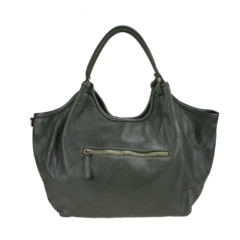 Vintage effect leather bag