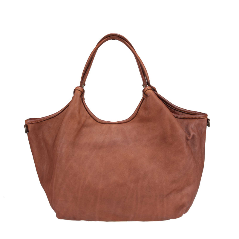 Vintage effect leather bag