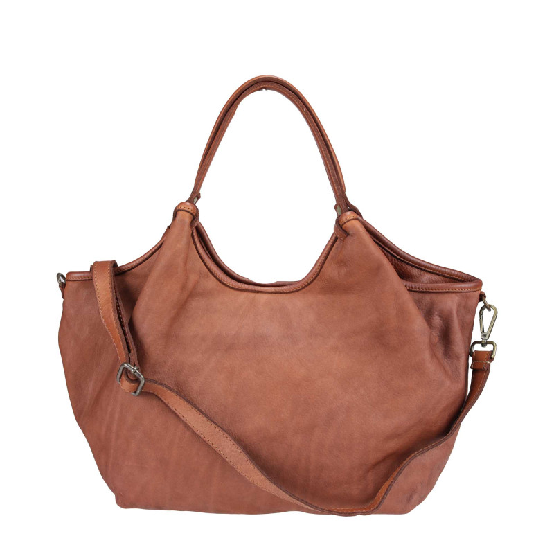 Vintage effect leather bag