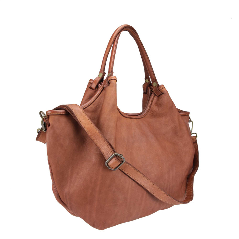 Bolso de piel efecto vintage